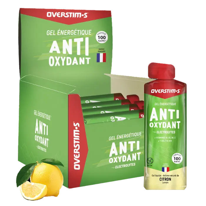 OVERSTIM.s ANTIOXIDANT Liquid Energy Gel | Flavor - Lemon | Display unit 36 gels