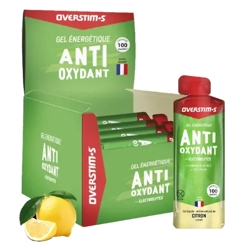 OVERSTIM.s ANTIOXIDANT Liquid Energy Gel | Flavor - Lemon | Display unit 36 gels