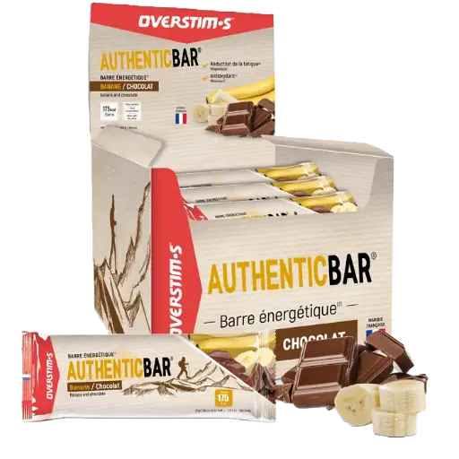 OVERSTIM.s Authentic Bar | Flavor - Banana - Chocolate | Display of 32 bars